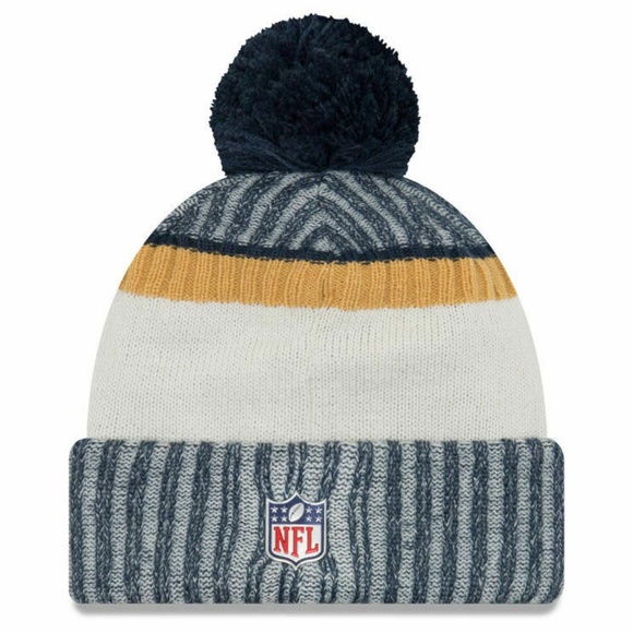 NFL Los Angeles Rams New Era Sport Knit Beanie Pom Cap - Picture 2 of 2